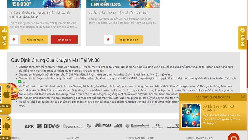 Giao diện VN88 thân thiện với người dùng