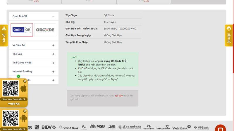 Hướng dẫn nạp tiền qua ngân hàng đơn giản