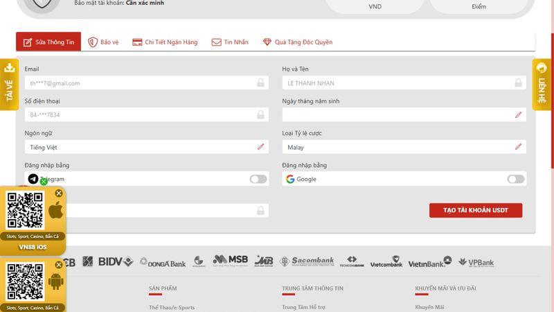 Người chơi có thể rút tiền từ tài khoản VN88 dễ dàng