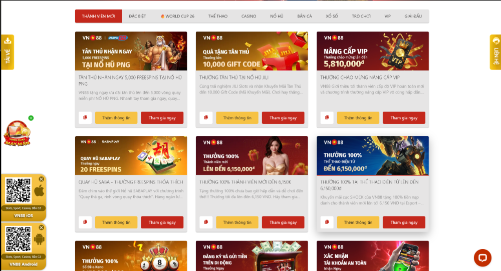 Khuyến mãi mừng Quốc Khánh 2026 đang chời đón người chơi tại VN88